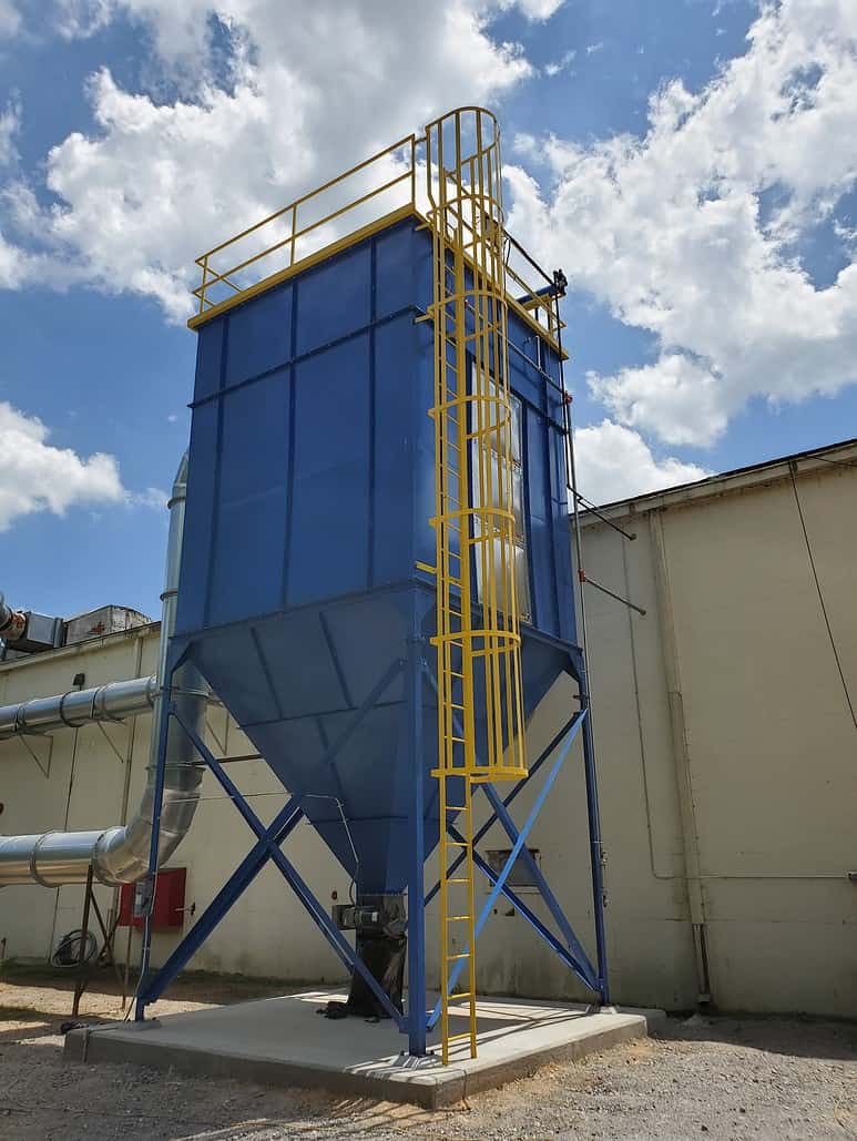 Gibson pulse jet baghouse from Baghouse.com after installation